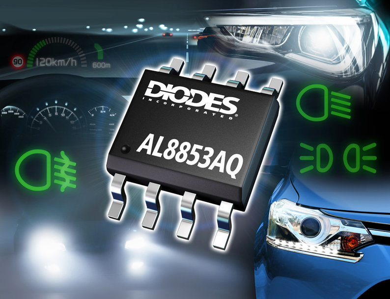 Boost/SEPIC-Controller von Diodes Incorporated ermöglicht breites 50kHz-LED-PWM-Dimmen für Fahrzeugbeleuchtungen